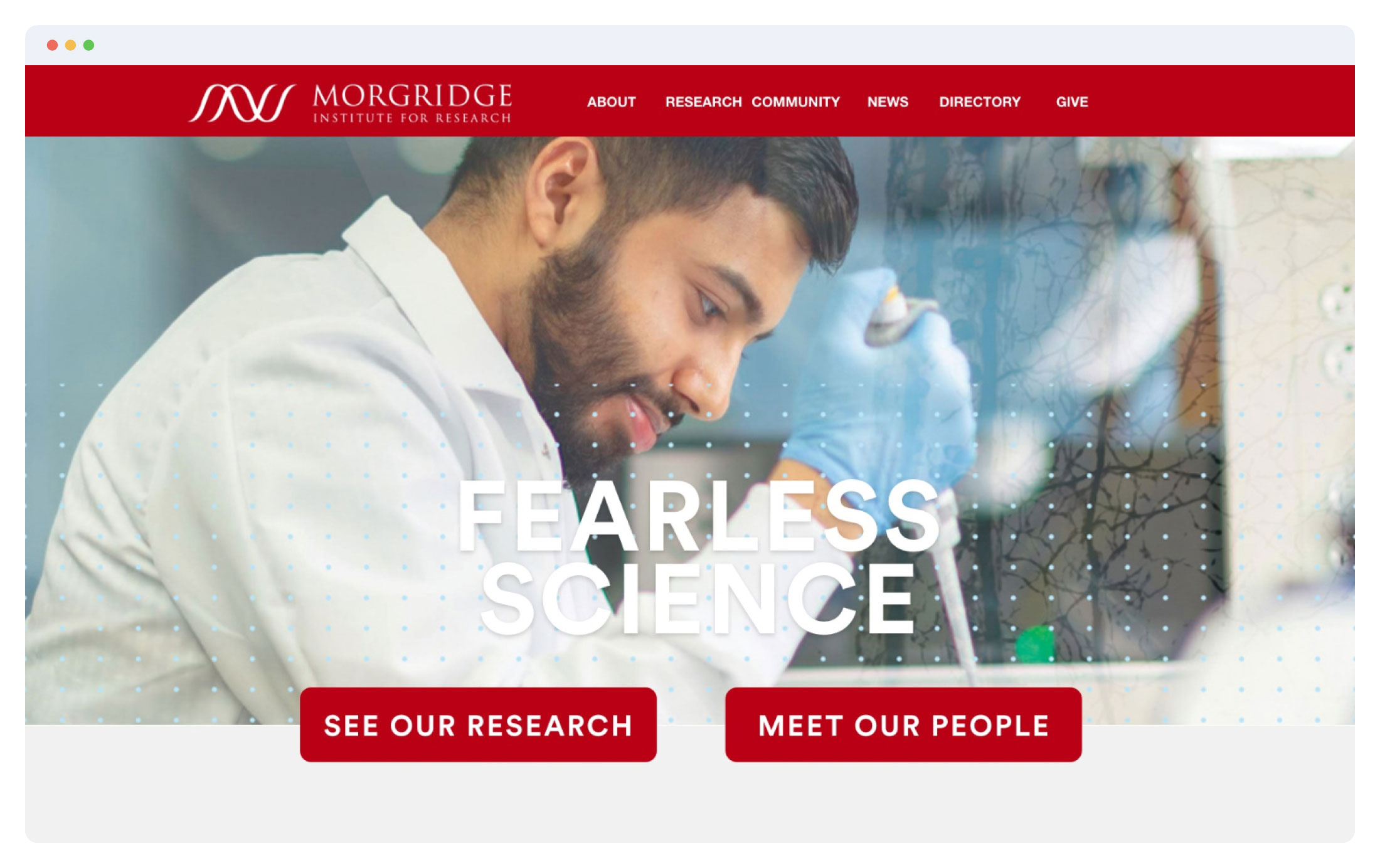 Morgridge Website Social Media Content and graphics Madison Wi